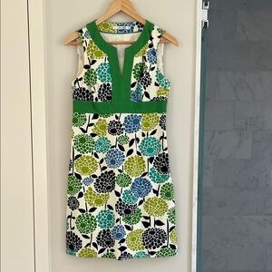 Floral Sleeveless Dress - Green, Blue, Navy